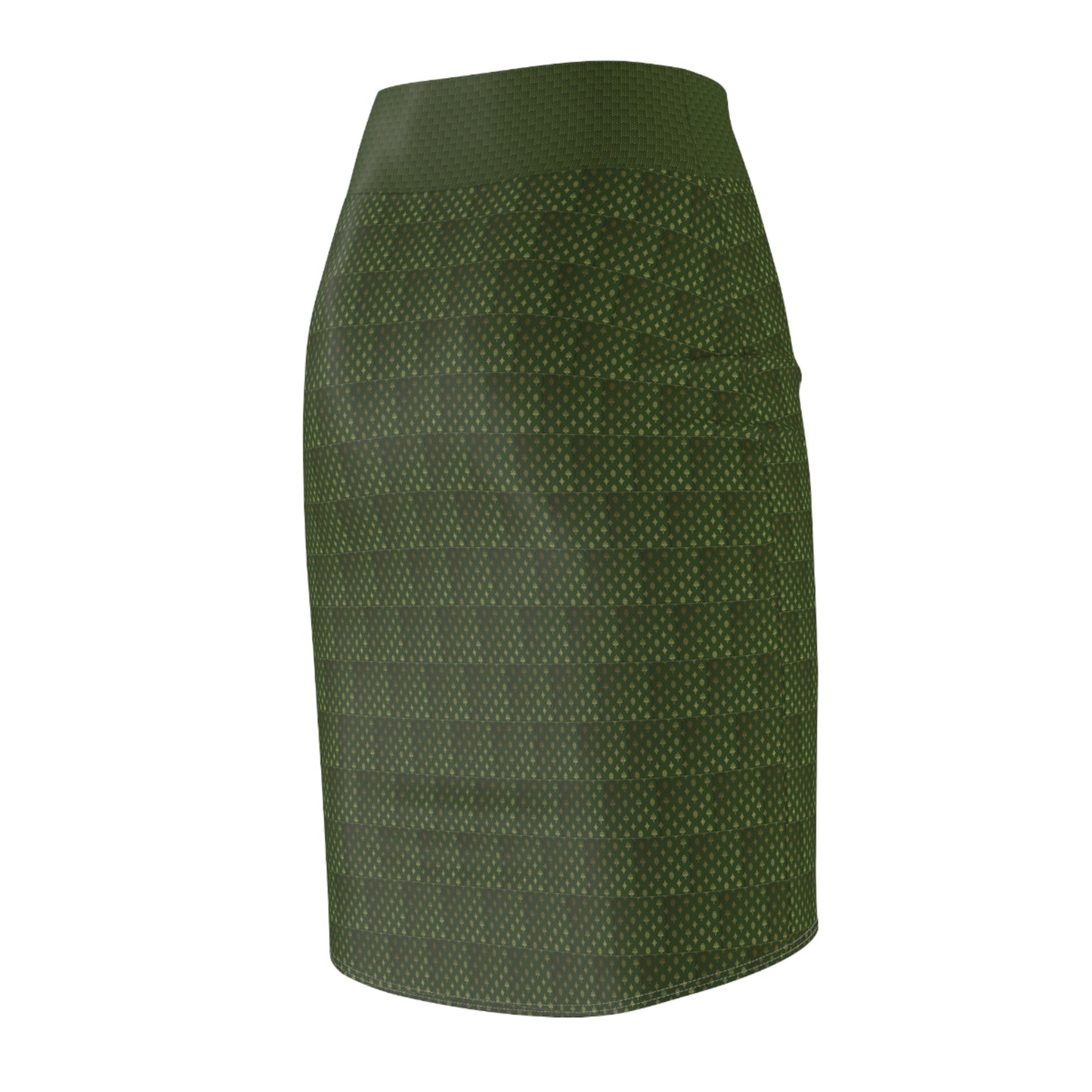 Green Heart Pencil Skirt