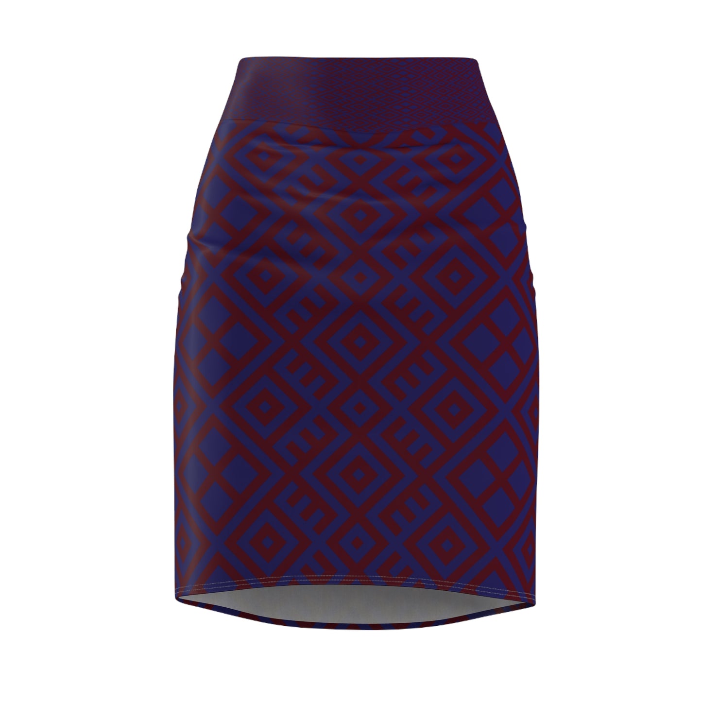 Crowned Voilet Pencil Skirt