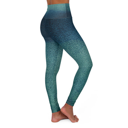 Blue shade of Green Yoga Leggings