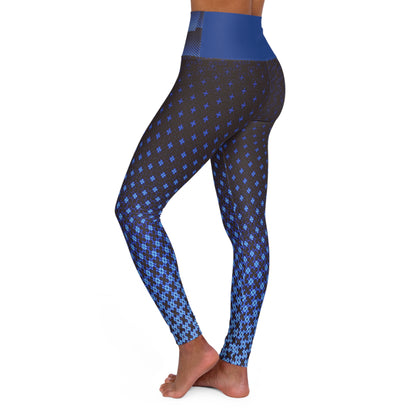 Blue Nova patterns Yoga Leggings