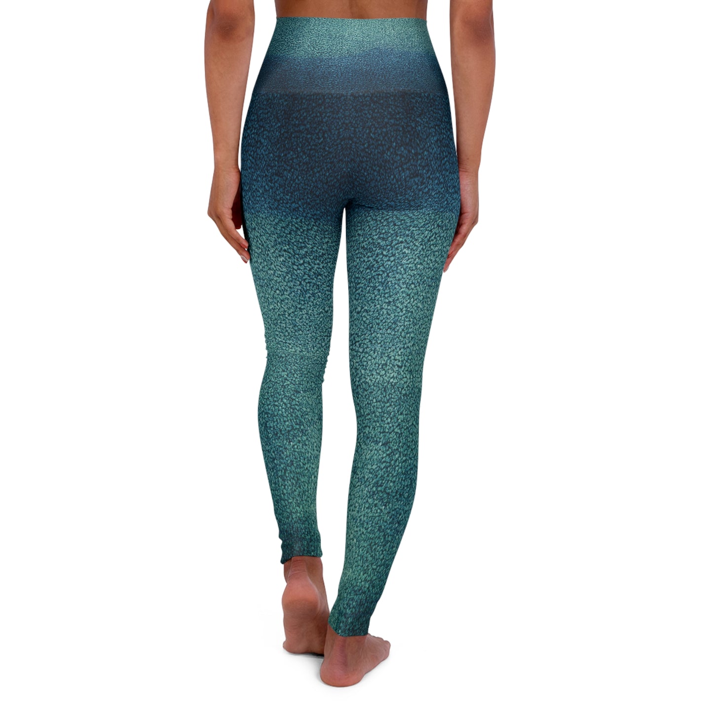 Blue shade of Green Yoga Leggings