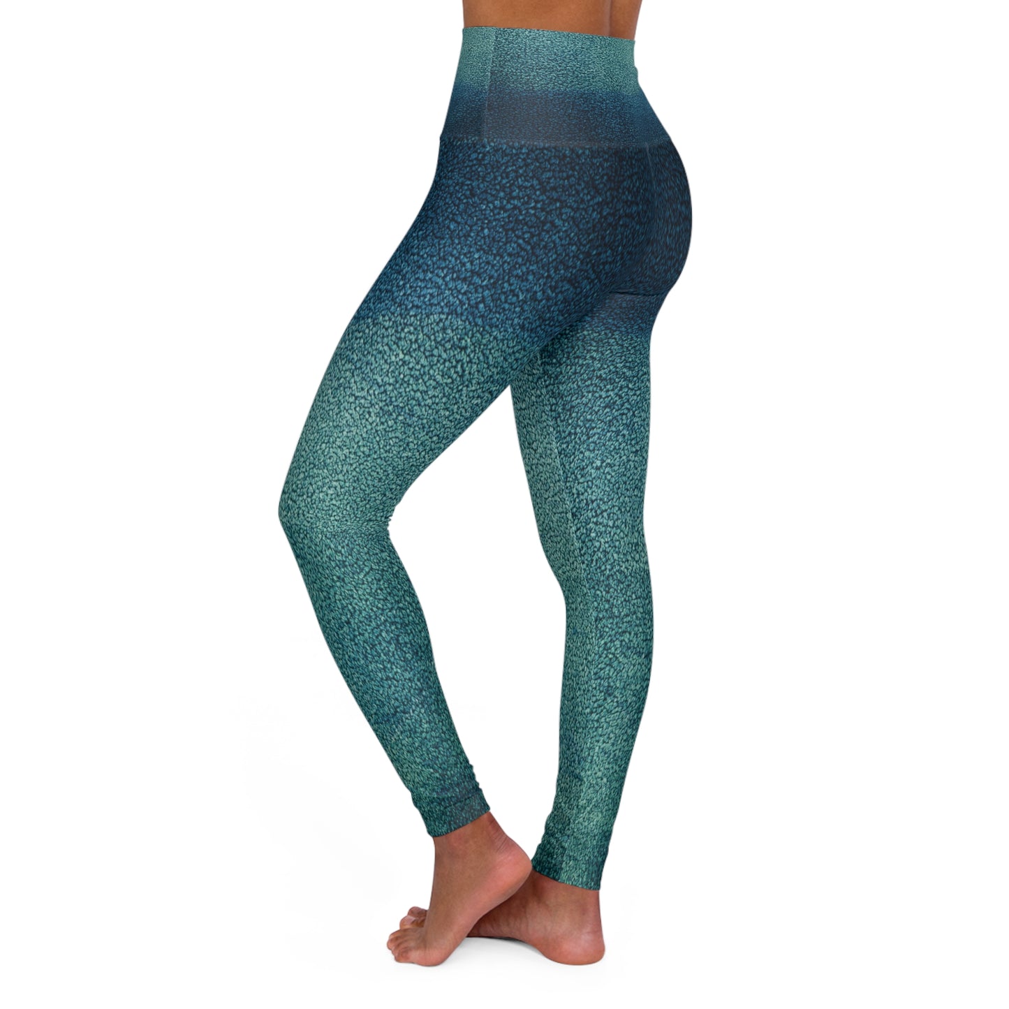 Blue shade of Green Yoga Leggings