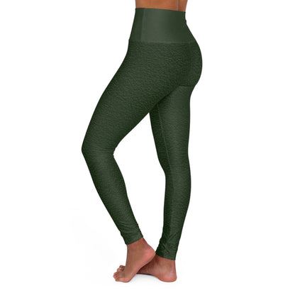 Deep Greens heart Yoga Leggings