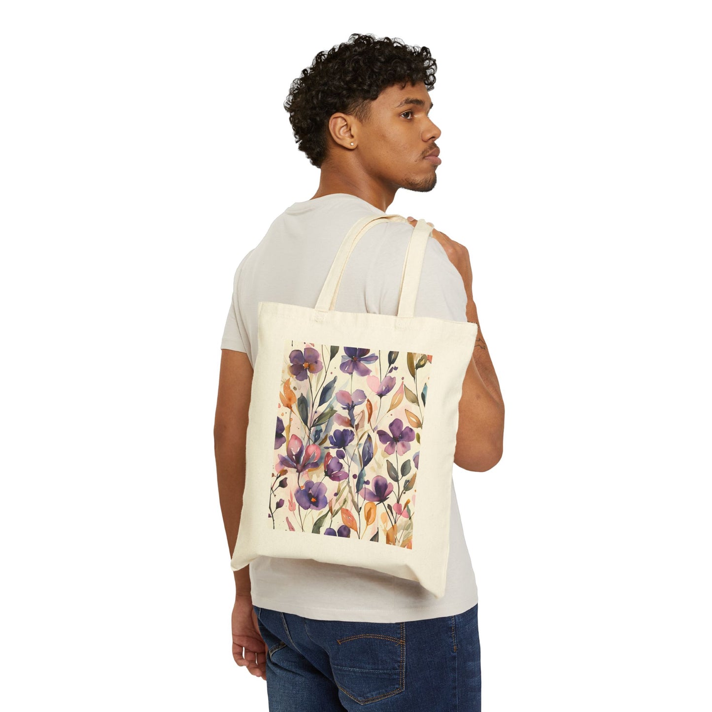 Watercoloured Cotton Tote Bag