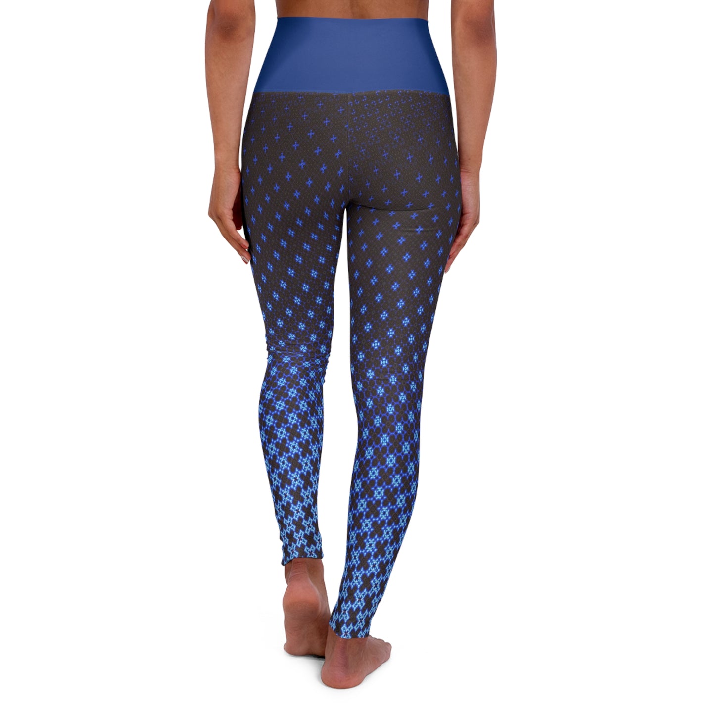 Blue Nova patterns Yoga Leggings