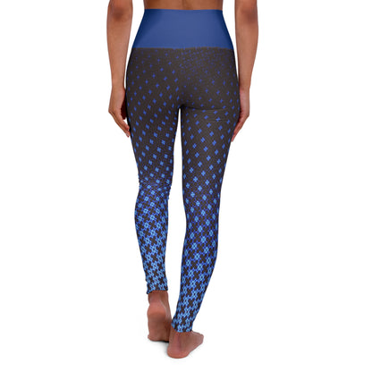 Blue Nova patterns Yoga Leggings