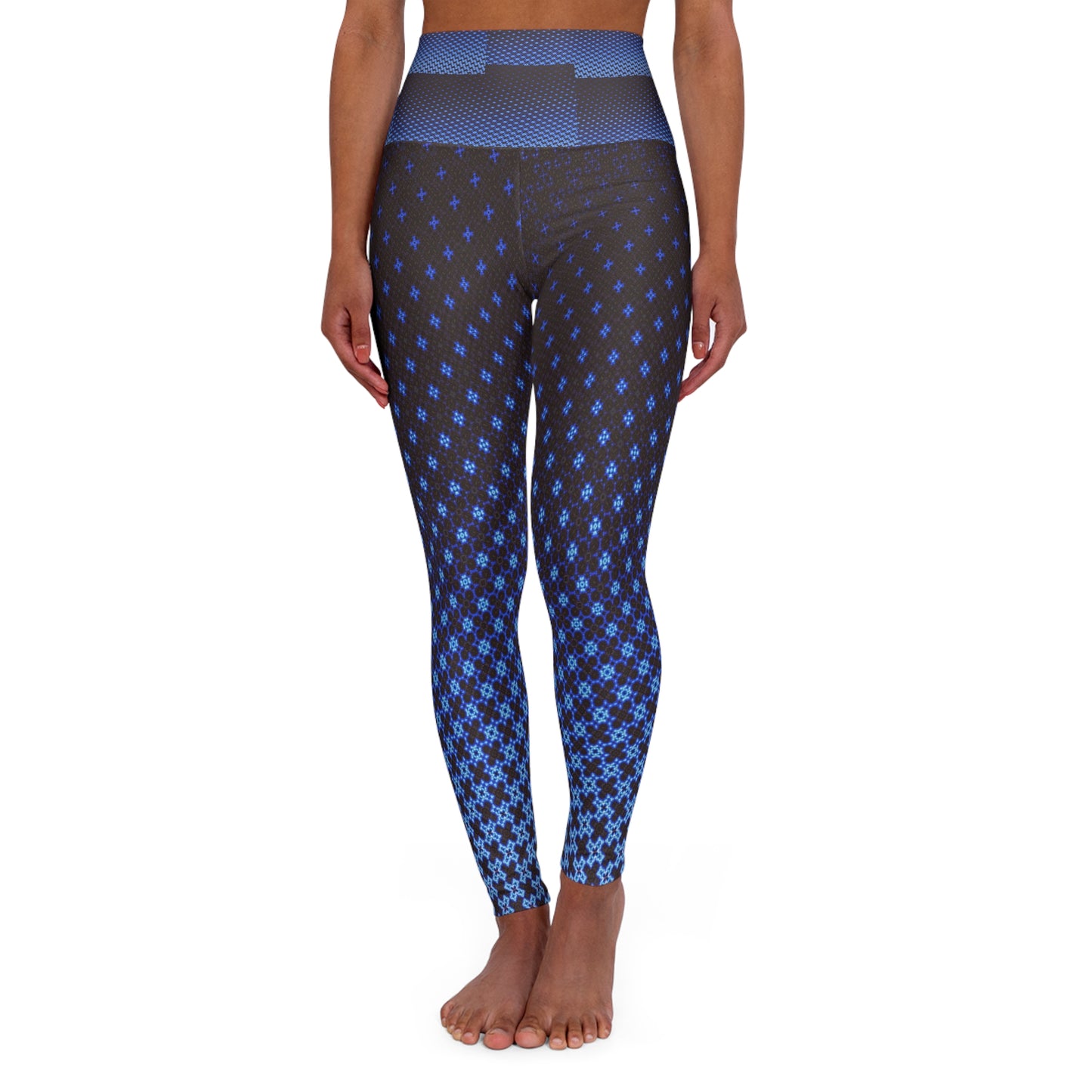 Blue Nova patterns Yoga Leggings