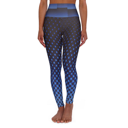 Blue Nova patterns Yoga Leggings