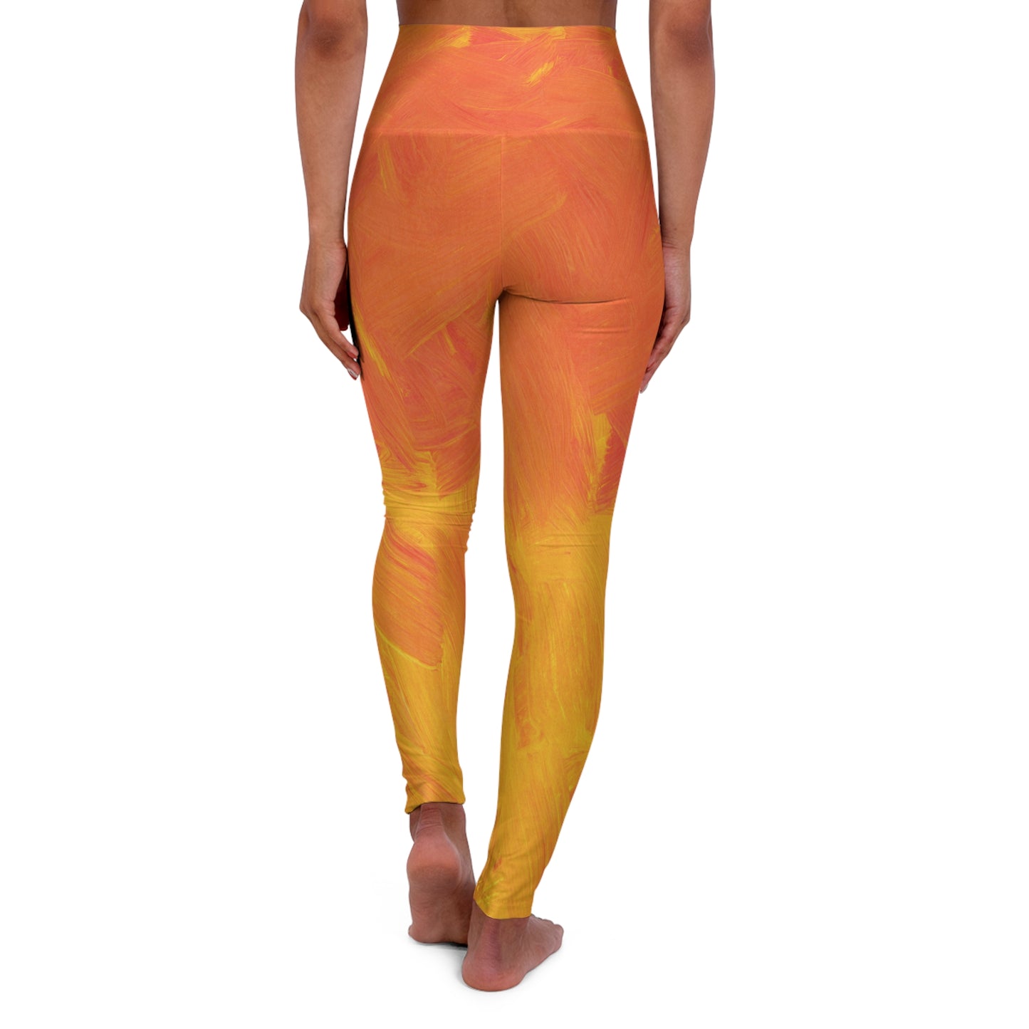 The Orange strokes Yoga leggings
