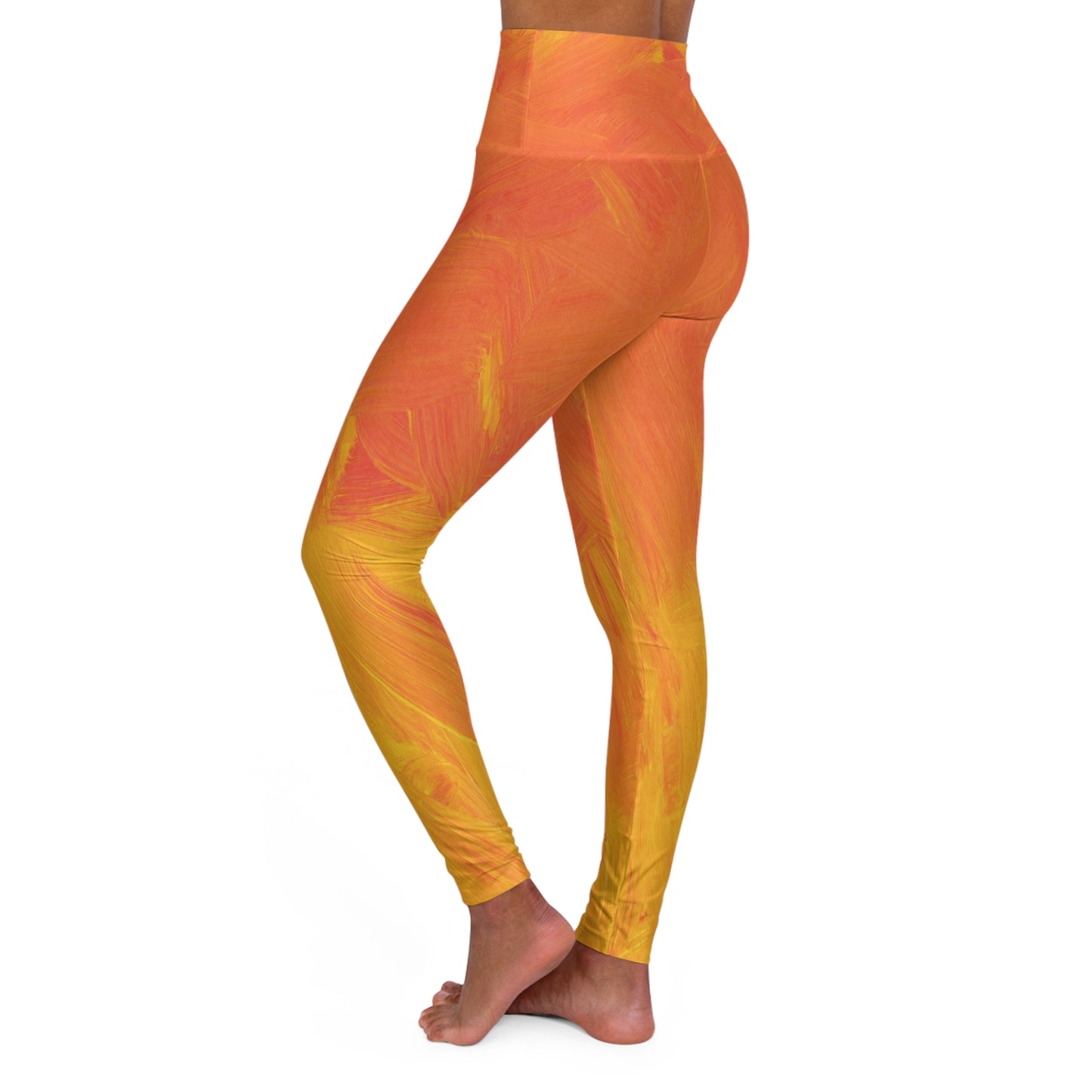 The Orange strokes Yoga leggings