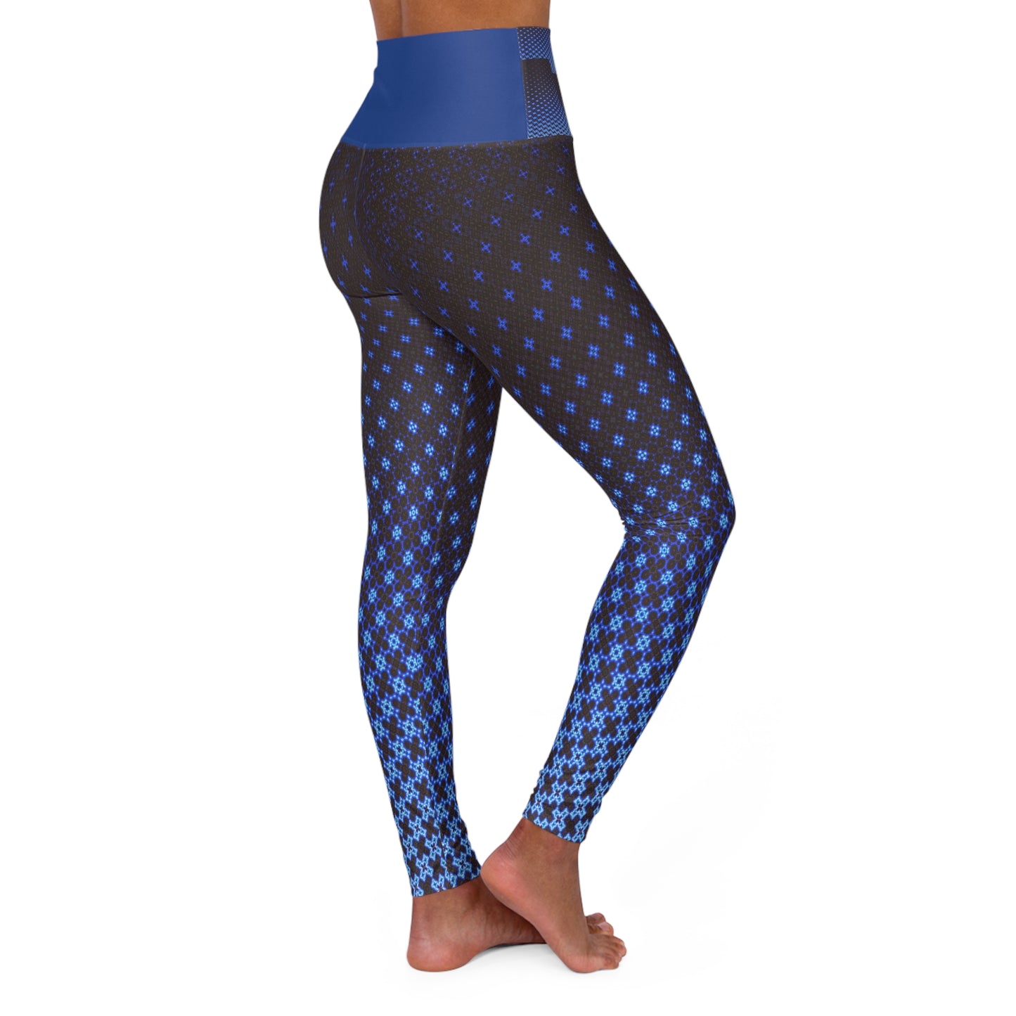 Blue Nova patterns Yoga Leggings