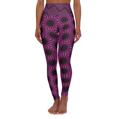 Violet Floral Yoga Leggings