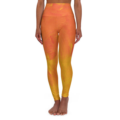 The Orange strokes Yoga leggings