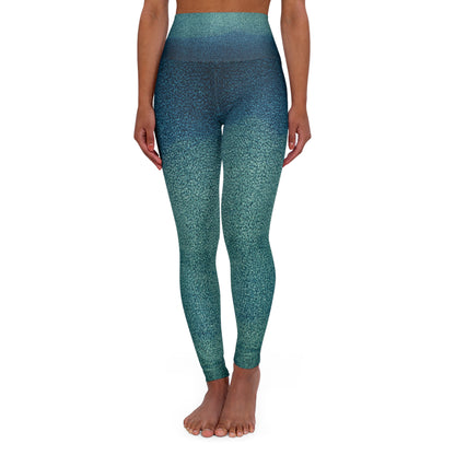 Blue shade of Green Yoga Leggings