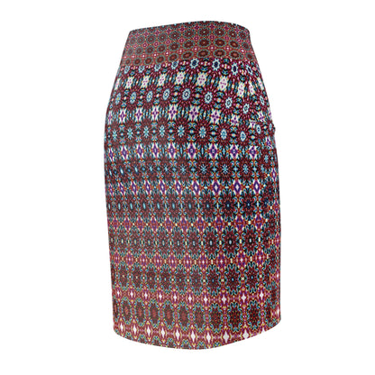 Women's Mid-Waist Pencil Skirt, Acrolic Pattern - My Store