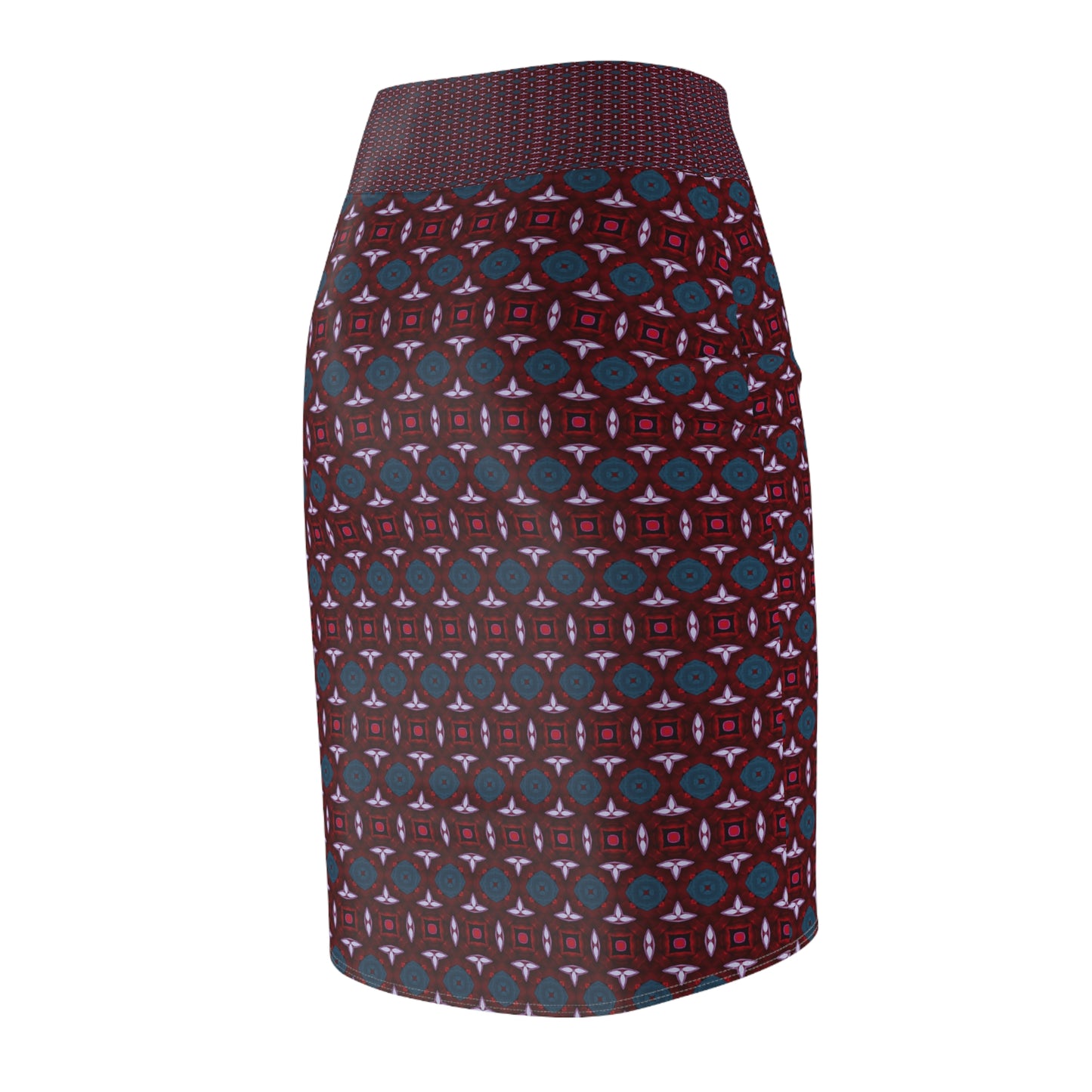 Women's Mid-Waist Pencil Skirt, Moroccan Melody Patterns - My Store