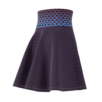Marooned blues Skater Skirt