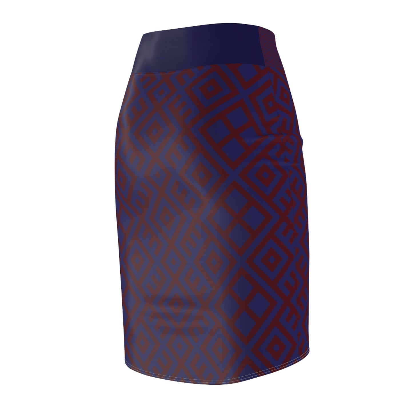 Crowned Voilet Pencil Skirt