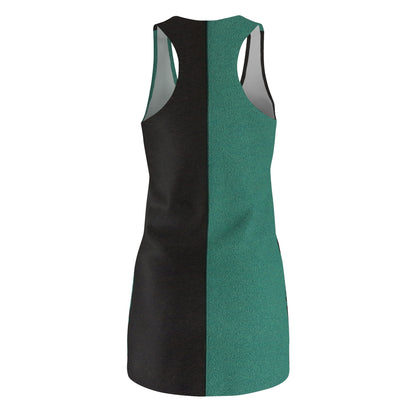 Women's Cut & Sew Racerback Black & green meetcut - My Store