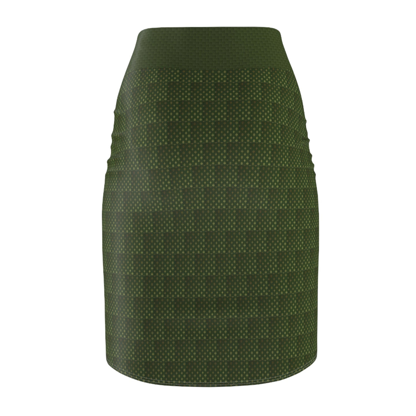 Women's Mid-Waist Heart green Pencil Skirt - My Store