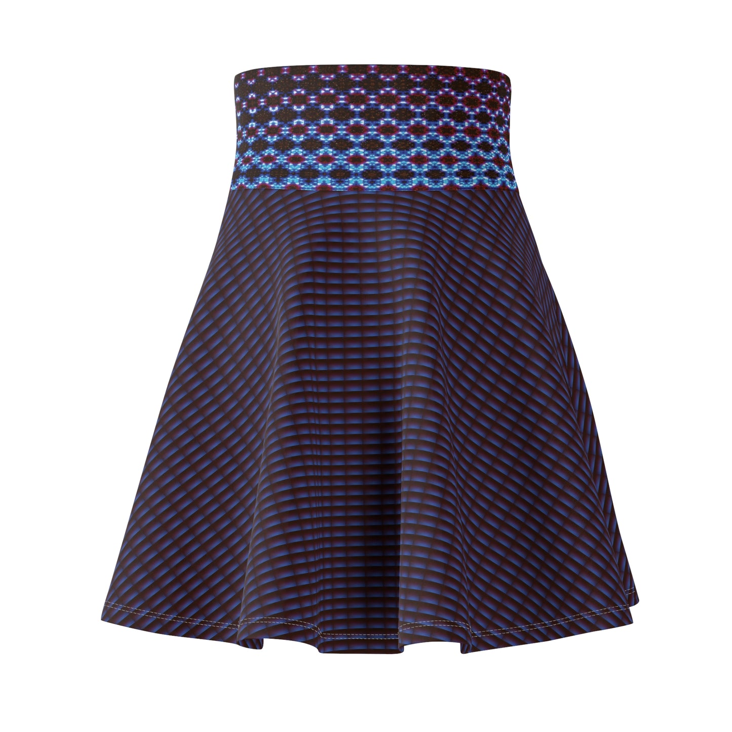 Marooned blues Skater Skirt