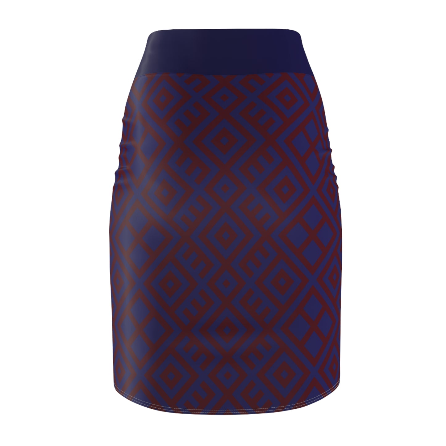 Crowned Voilet Pencil Skirt
