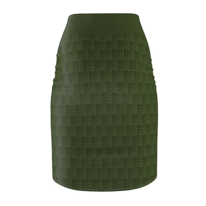 Green Heart Pencil Skirt