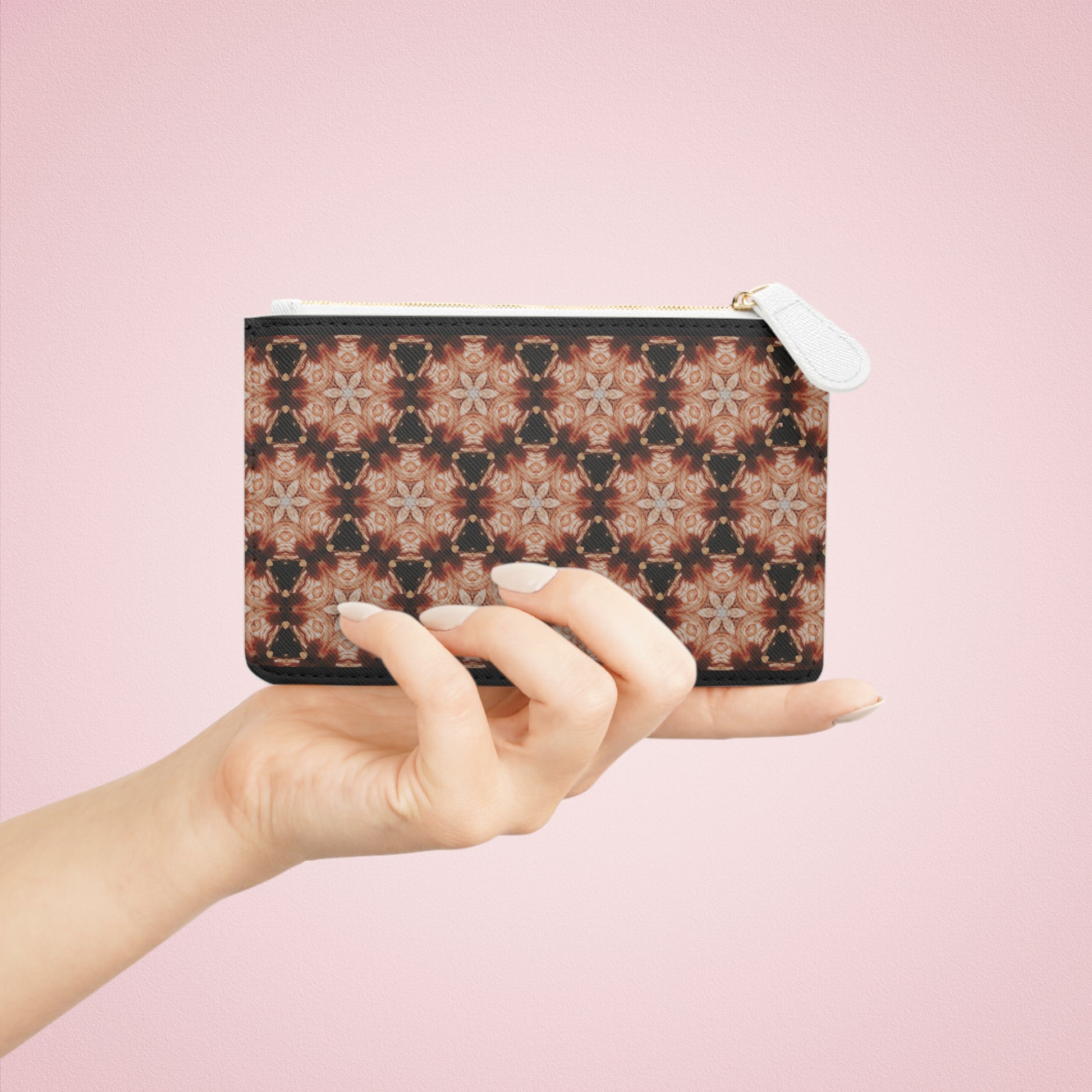 Clutch Bag: The Starlight Mosaic, flower & kaleidoscope patterns leather - My Store
