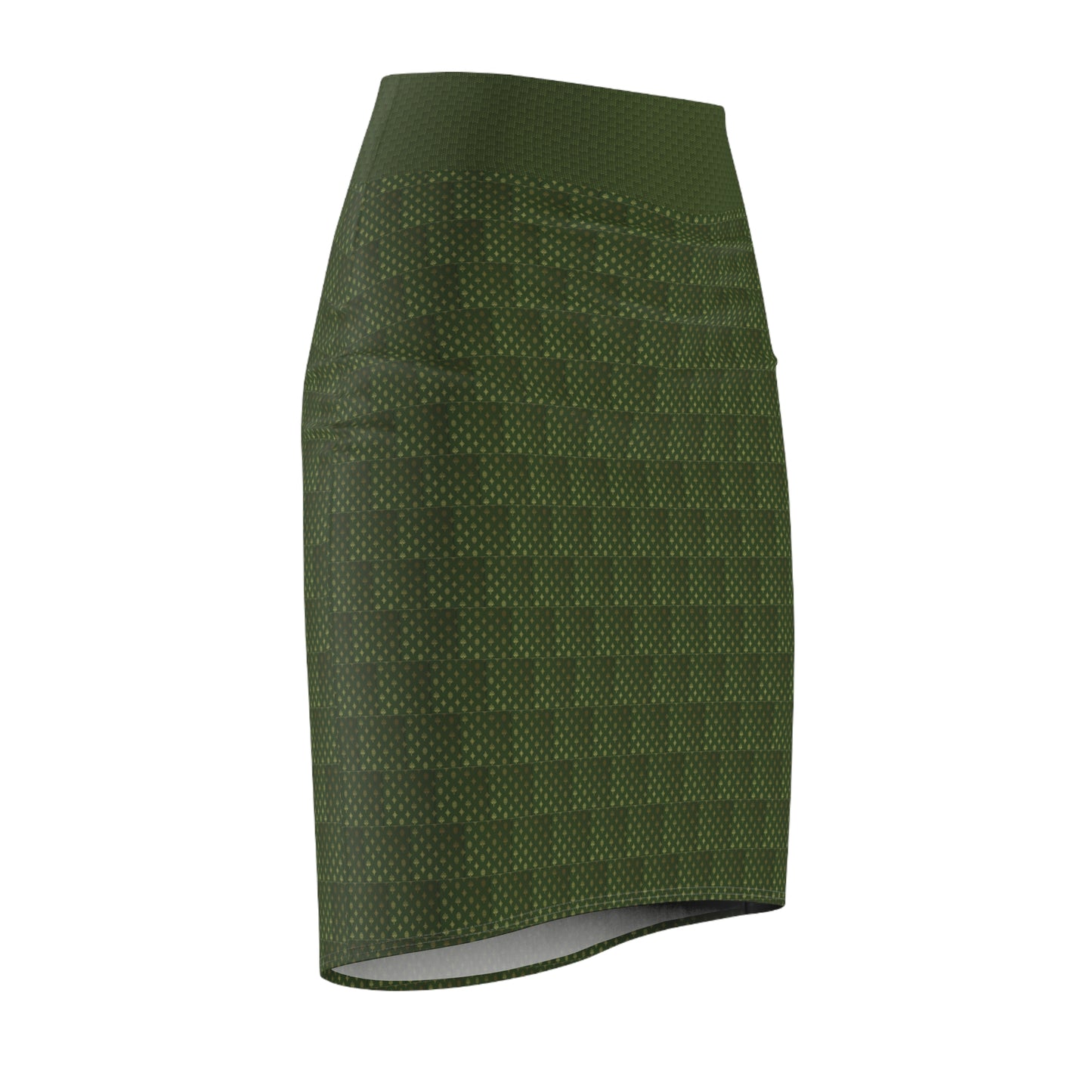 Green Heart Pencil Skirt