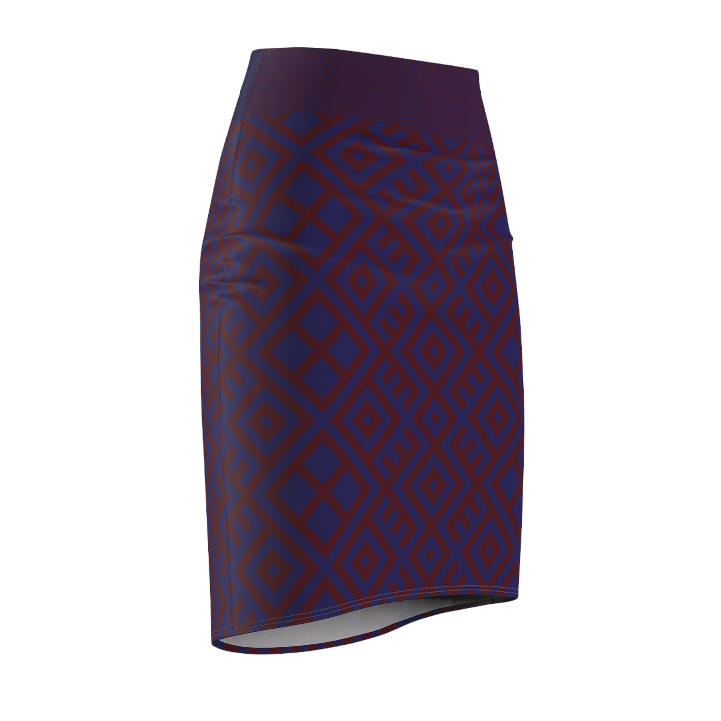 Women's Mid-Waist Crowned Voilet Pencil Skirt - My Store