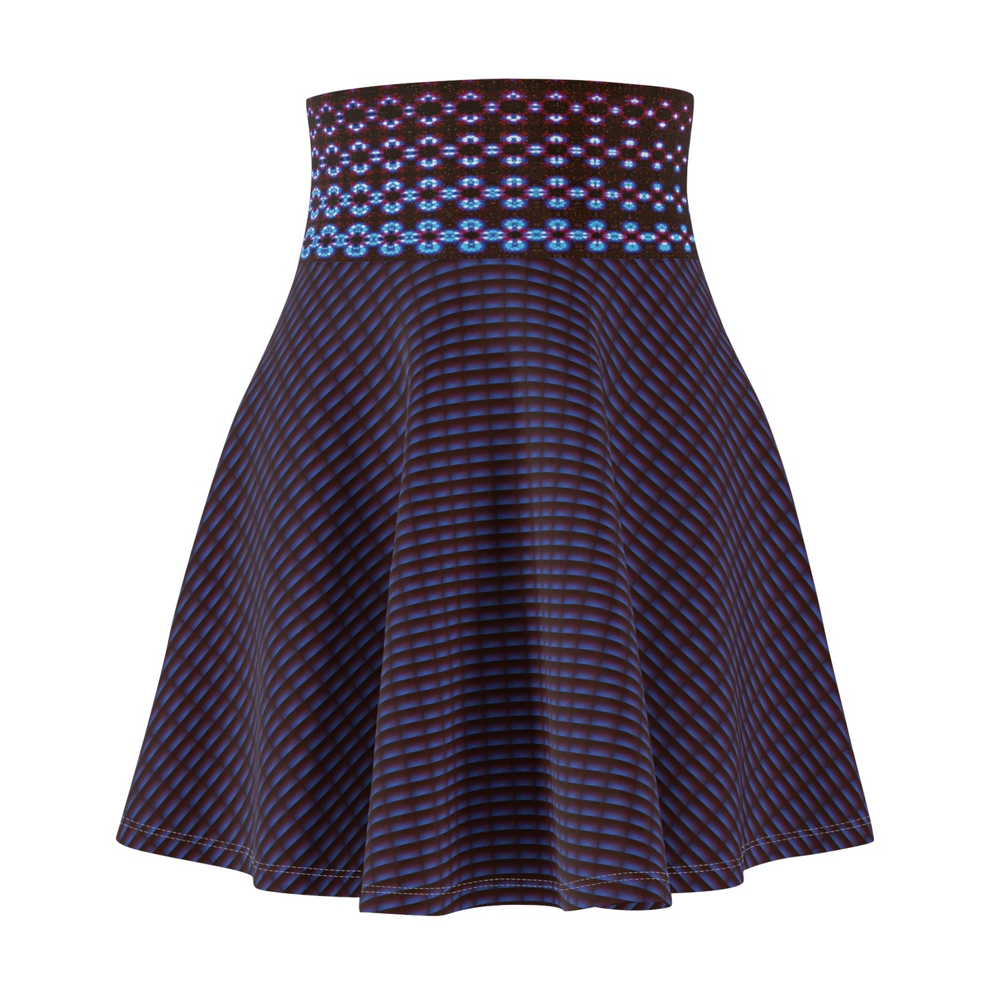 Marooned blues Skater Skirt