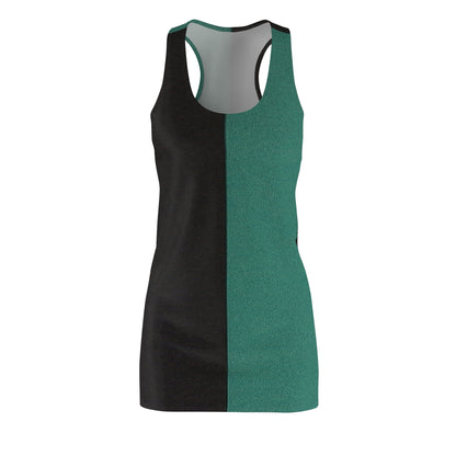 Women's Cut & Sew Racerback Black & green meetcut - My Store