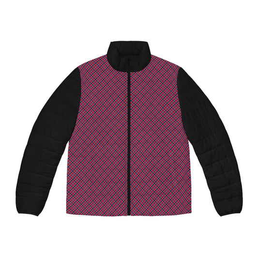 men's check red puffer - My Store