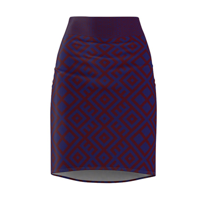 Women's Mid-Waist Crowned Voilet Pencil Skirt - My Store